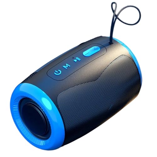 Lbvzxkad Altavoz Portátil Inalámbrico Bluetooth con Modos Estéreo FM/SD/Disco USB/Auxiliar 5.3 A Prueba de Agua para Sonido de Alta Fidelidad Al Aire Libre