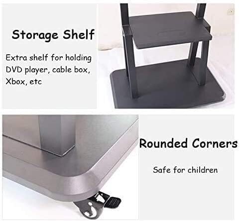 Soporte móvil para TV con ruedas y estantes ajustables miniatura 3
