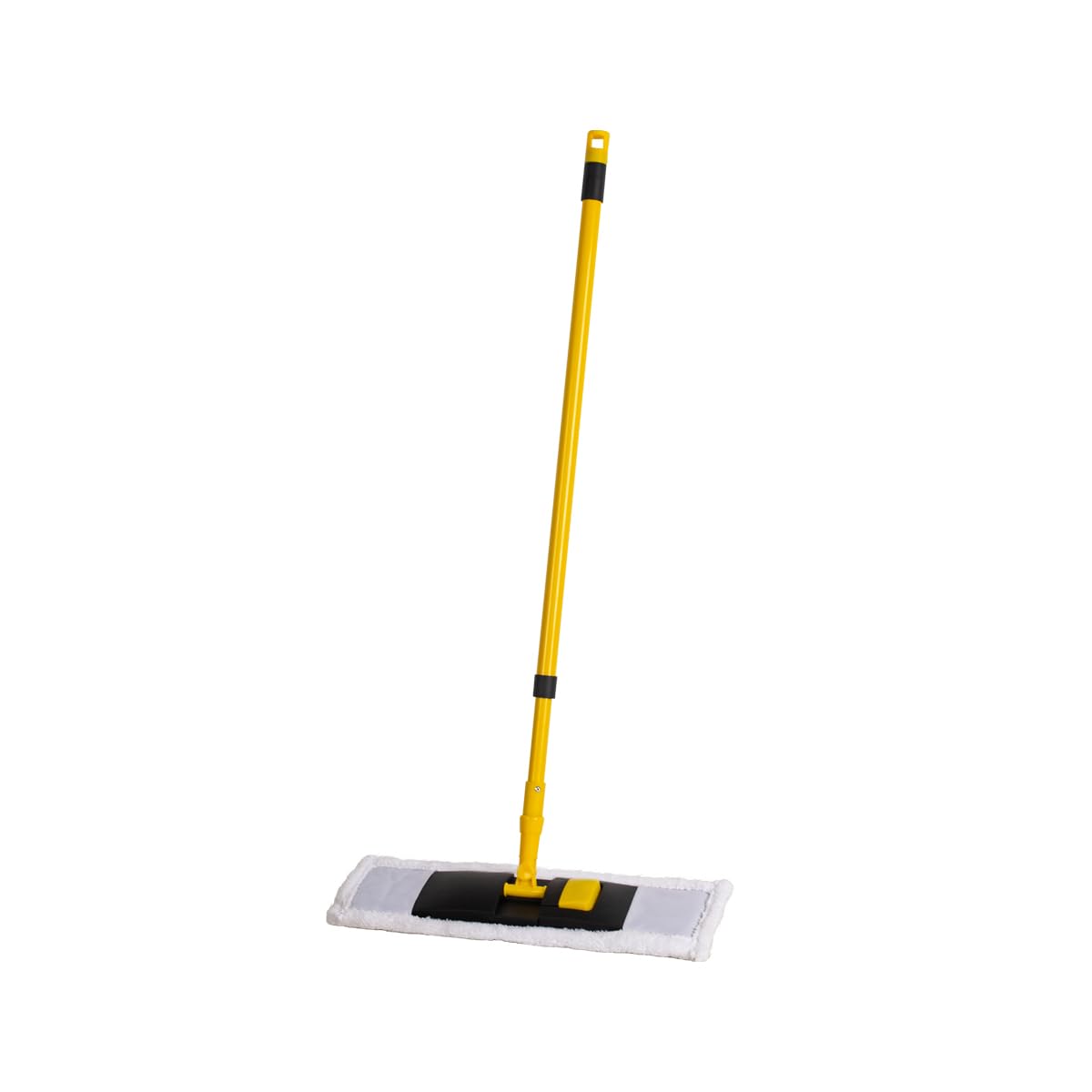 Royalford RoyalBright Microfiber Mops RF12254 Micro & Cotton Flat Mops Trapezoid Shaped Extendable Telescopic Iron handle 10X High Absorbency Wide Base No Scratches
