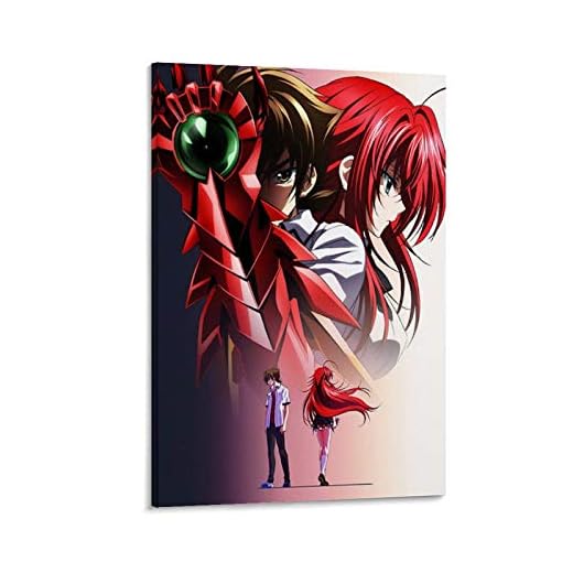 HAPPOW Highschool Dxd säsong 3 anime konst affisch väggkonst bildtryck modern familj sovrum dekor affischer 60 x 90 cm (24 x 36 tum)