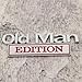 1pc Old Man Edition Metal Emblem Badge Sticker Decal for Car Truck Fits Fender or Rear Tailgate Bumper Stickers (Black and red)