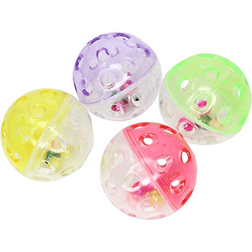 35036 Pk4 Jingle Balls Bonka Bird Toys Colorful Plastic Durable Parrot Parrotlet Budgie Quaker Finch