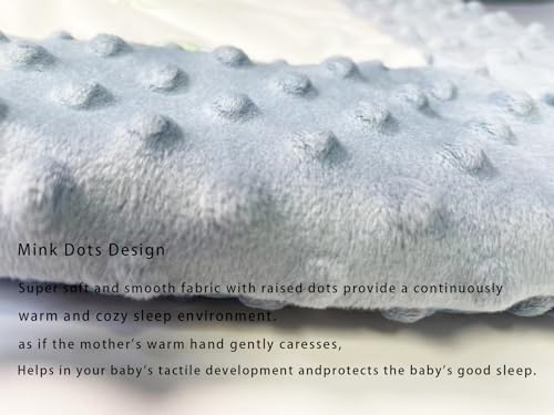 Image of Cuite Pumpkin Baby Toddler Crib Comforter, 45 inch x 57 inch Lightweight Kid Down Alternative Comforter,Cotton Baby Blanket with Mink Dots Design,Warm Thick Baby Quilted Blanket for Crib Bed