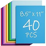 CreGear 40 Sheets Colored Cardstock Printer Paper 8.5 x 11, 10 Assorted Colors Card Stock, 180gsm/65lb Multicolor A4 Colorful Construction Paper for Crafting, Christmas DIY Card Making, Scrapbooking
