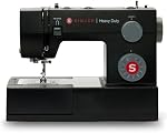 SINGER® Lourds 4432 (Noir) Machine à coudre haute vitesse + kit d'accessoires 32 Livraison de points de repère intégrés 110 Applications de points de repère 50% Plus de puissance pour les tissus épais, 1100 Poitrines/Min, 1-Step Trou du bouton