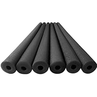 Play22 Pool Noodles Foam 6 Pack - Soft Large Black Foam Noodle Tube, Bulk Swim Noodles, Multi-Purpose, Pool Toy, Floating Training Device, Exercise Aid, Craft Projects