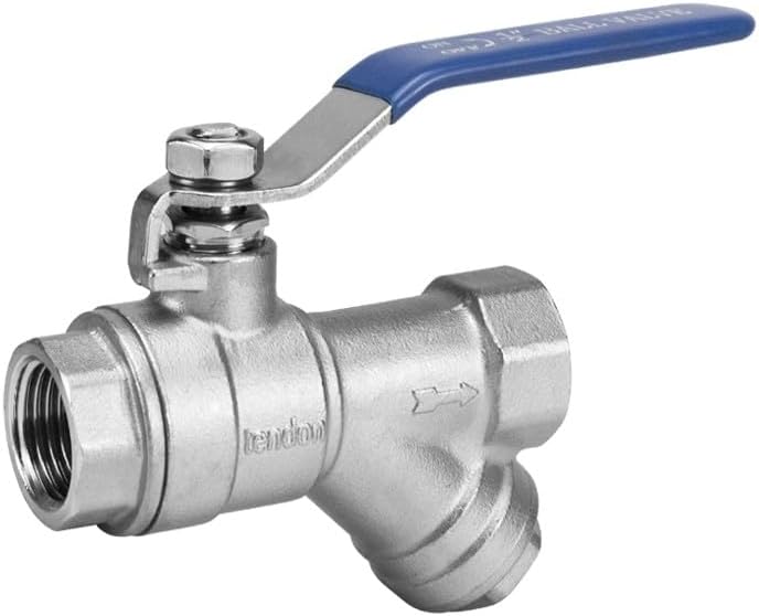 ROUPWKWO 304ステンレススチールフィルターボールバルブ、水道管、床暖房、Y字型フィルターバルブスイッチ、4ポイント、6ポイ