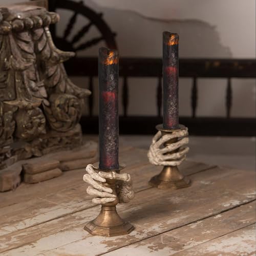 Finecombuy NO-SDS-CDL502W12-L 6Pcs Real Wax Pillar Taper Primitive Candles Battery Operated Real Wax Hand Dipped Flameless Led Burgundy Candles,For Christmas Church Home Party Decoration thumb #5