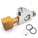 MANOMETRO BOMBOLA GAS: dotato di un preciso indicatore di pressione, hai il processo di riempimento sotto controllo in qualsiasi momento. La valvola di sfiato integrata in argento garantisce inoltre la massima sicurezza durante la riduzione della pressione prima di sganciare il dispositivo.