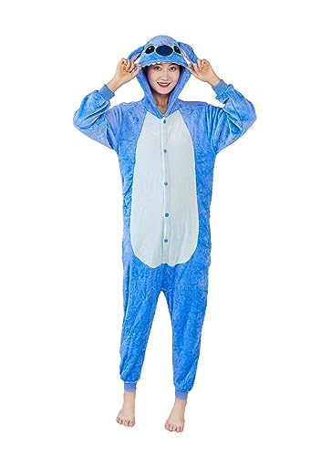 Unisex Adult Animal Onesie One-Piece Pajamas Cosplay Costume Halloween for Women and Men
