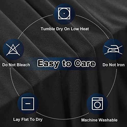 Purefit Spandex Black Table Covers 6Ft Fitted Table Clothes For 6 Foot Rectangle Tables, Elastic Massage Table Cover, Stretch Wrinkle Free Tablecloth For Party, Wedding, Birthday, Vendor Stand, 2 Pack #TOP5