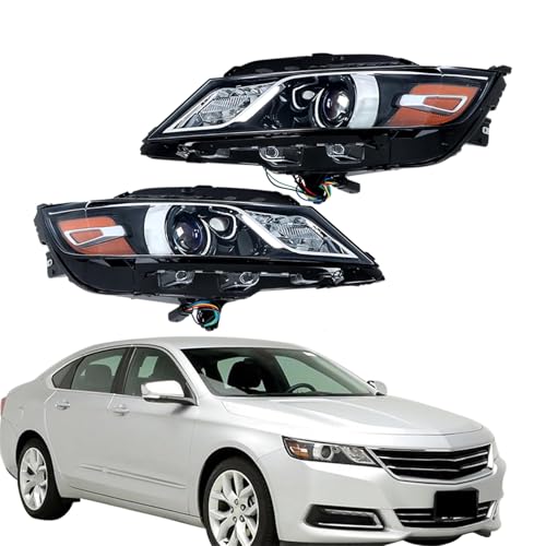 Silscvtt Headlights Assembly Halogen Replacement for Impala 2015-2020 Housing Black Lamp Set Driver Side and Passenger Side LH RH 2PCS 84178024 84178023 by Silscvtt - Used condition - US$114.59