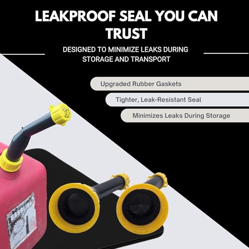 Mr Yellow Cap Gas Can Spout Replacement Kit - 2pack Universal Leakproof Angle Gas Can Nozzles Old Style & Vent Kit, Rigid Fuel Can Spout Replacement Compatible With Midwest Blitz Gott Essence Scepter by Mr. Yellow Cap - Image 8