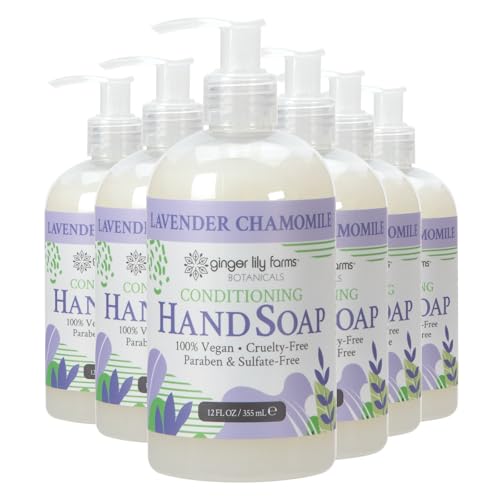 Ginger Lily Farms Botanicals Hand Soap, 12oz/6pk, Lavender Chamomile