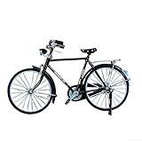 POFET 1:10 Kreative Eisen Retro Fahrrad Modell Ornament Simulation Mini Fahrrad Modell Maßstab Kit Ornament für Geschenke Home Office Dekor (SCHWARZ)