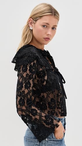 ALOHAS Women's Tolpa Velvet Lace Wine Blouse4