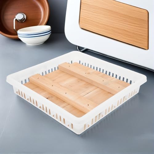 Presse à fromage maison compacte en bois et plastique - 8