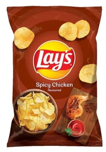 Lay's Spicy Chicken Flavoured Crisps 130g (Pack of 3) By Mazovia Brands