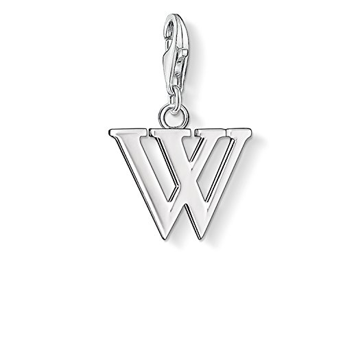 Colgante Charm Letra Thomas Sabo Accesorio de Plata de Ley 925 para Joyería Modular