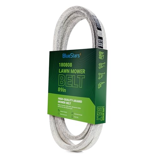 Image of BlueStars 180808 Deck Belt | Aramid Cord | 5 /8 inch x 89 inch | For 48 inch Deck Husqvarna GT5000 YTH2148 YTH2048 YTH2248 YTH1848XP AYP Craftsman Lawn Mowers Replaces 532180808 174369 532174369