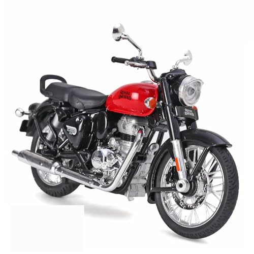 Image of Die-cast Alloy Motorbikes for Kids 1:14 Scale Alloy Model Bikes Pull Back Toys Suitable for 3+ Years Boys and Girls Multicolor (Pack of 1)【Colors as Per Stock】 (Bullet 350 Classic)