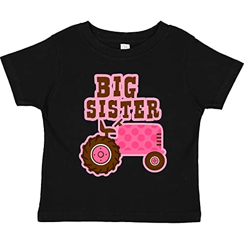 inktastic Pink Tractor Big Sister Toddler T-Shirt