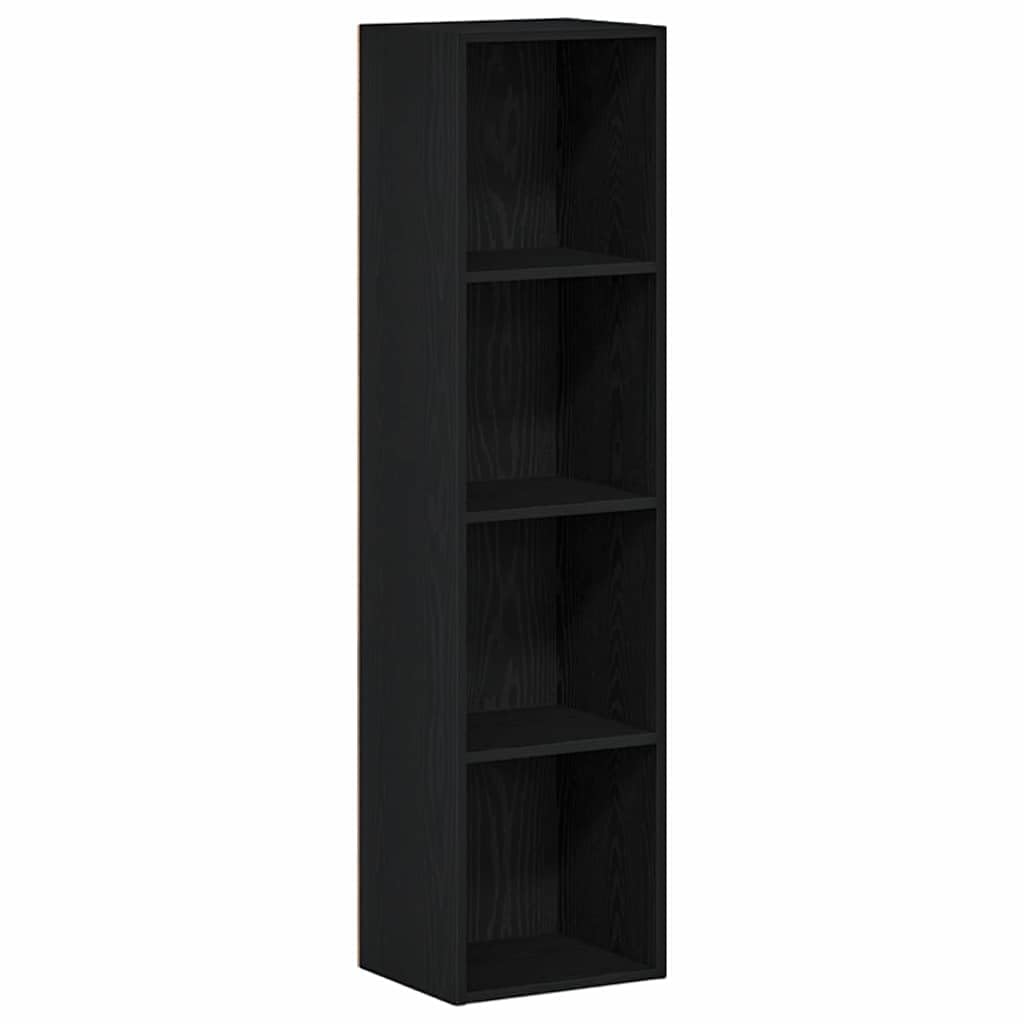 vidaXL Estantería para Libros 4 Niveles 36 x 30 x 143 cm Roble Negro