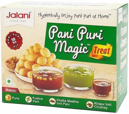 Pani Puri Instant Ready to Mix pani Puri with pudina pani / khatta meetha pani / imly chuteny Powder (220 g)