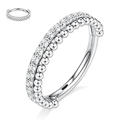 Style14：1pc Silver+Bead and CZ