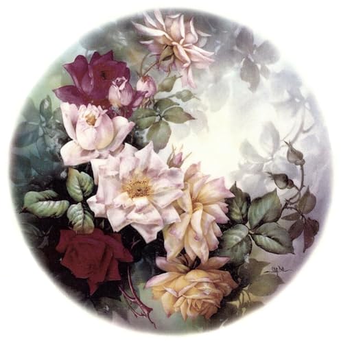 Rose Garden Pink Yellow Flowers 7.5