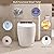Weibath Smart Toilet with Bidet Built-in, One-Piece Elongated Tankless Toilet, Auto Flushing Foot Sensor, Heated Seat, Warm Water & Dry, 1.28 GPF