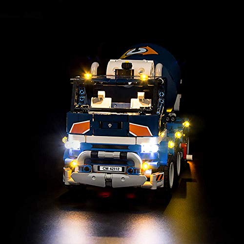ZHLY LED Licht-Set für Lego Technik Betonmischer LKW 42112 Beleuchtung Lichtset Kompatibel Mit Lego 42112 USB und… – Bild 3