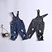 KIDSCOOL SPACE Baby Boy Girl Jean Overalls,Toddler Ripped Denim Cute Workwear,Blue,2-3 Years