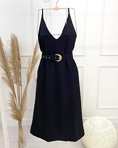 Vestido Midi Lauren Preto