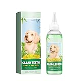 Zahngel für Haustiere - Zahnpflege Ohne Zahnbürste - Schützt vor Plaque Und Zahnstein - Ohne Fluoride - Keine Bürste Erforderlich,Für Hunde Und Katzen,Dentalspray für Mundgeruch (One Size, Gel)