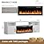 TAVATA 70" Floating TV Stand with 36" Electric Fireplace - Wall Mounted Entertainment Center with LED Lights & Storage Cabinet, Modern Media Console for Living Room, Supports TVs up to 80" (White)