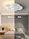 ZEKEI kinderzimmer lampe decke，wolkenlampe mit Fernbedienung, Stufenloses Dimmen wolke deckenlampe，kinder deckenlampe Mit Nachtlichtfunktion, 45cm