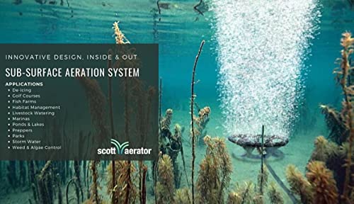 Scott Aerator Da-20 Display Pond Aerator – 1/3 Horse Power 230V 70Ft Cord | Aerating Pond Fountain | Pond Aerator Pump For Small Ponds | Pond Aeration System #TOP7