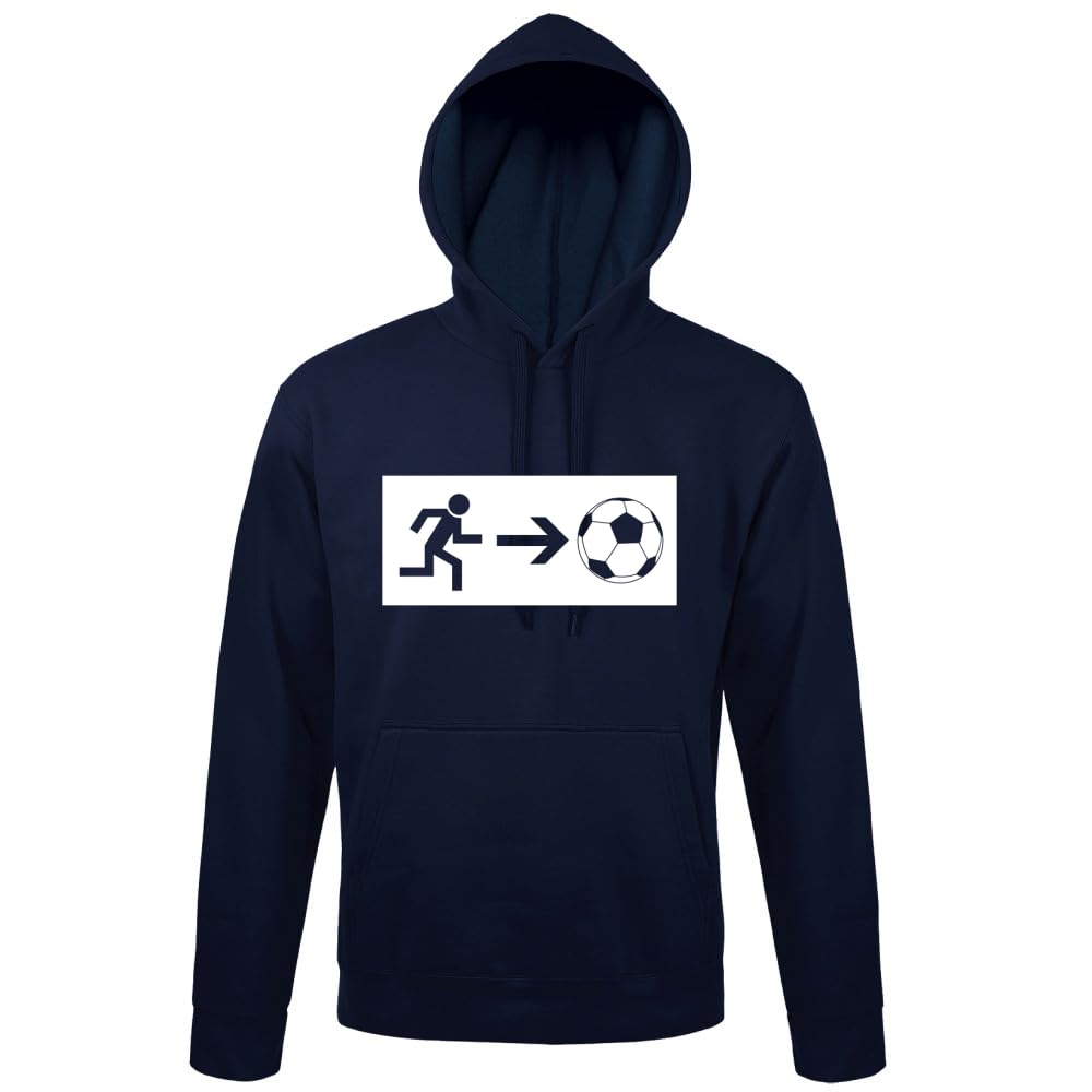 Wyjście awaryjne piłka nożna męska bluza z kapturem, grantowy, 4XL