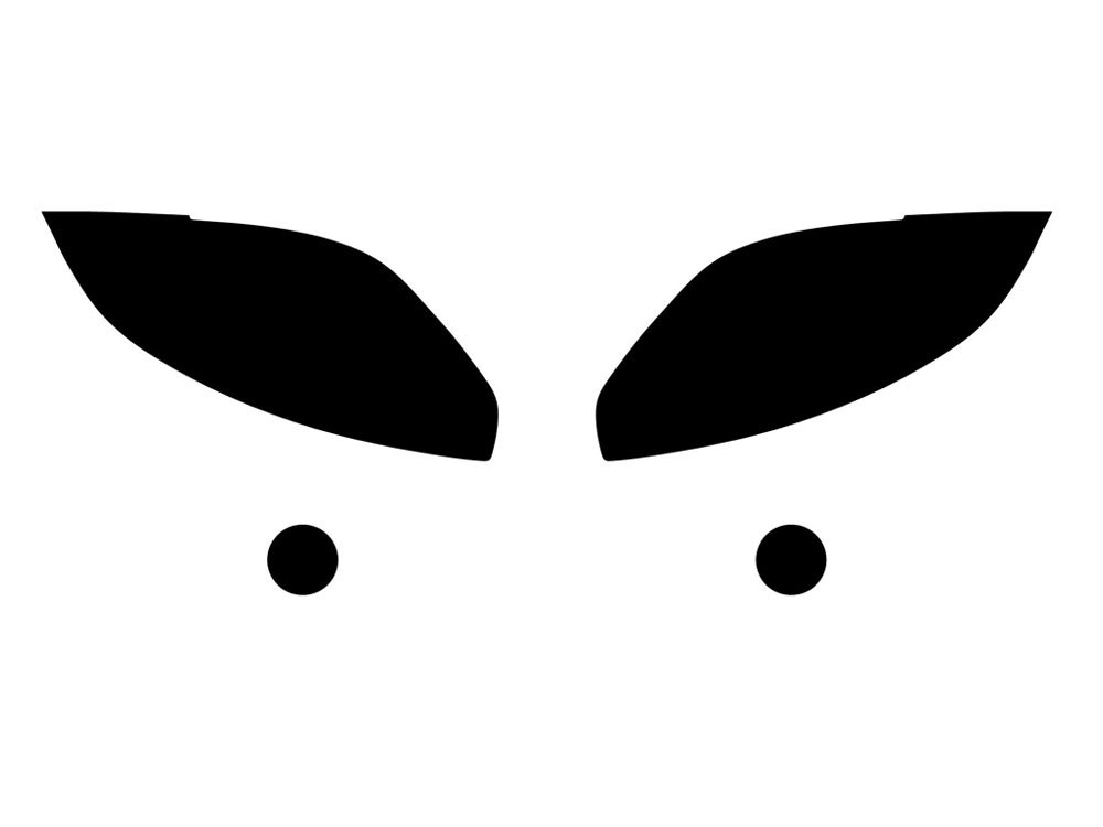 Rvinyl Headlight Tint Covers Compatible with Mitsubishi Eclipse 2006-2012 - Smoke