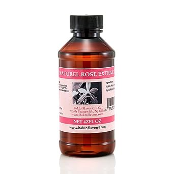 Bakto Flavors Natural Rose Extract, 4 Fluid Ounces