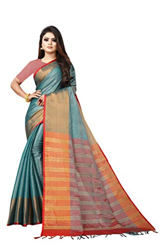 Image of OM SAI LATEST CREATION Soft Cotton & Silk Saree For Women Banarasi Saree Under 399 2021 Beautiful For Women saree