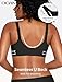 OEAK Womens Wireless Seamless Bras Jelly Full Coverage Supportive Bra Push Up Plus Size Everyday Bra Comfortable Tshirt Bras Black L
