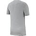Nike Sportswear Men's T-Shirt, Crew Neck Nike Shirts for Men with Swoosh, Dark Grey Heather/Black/University Red, L