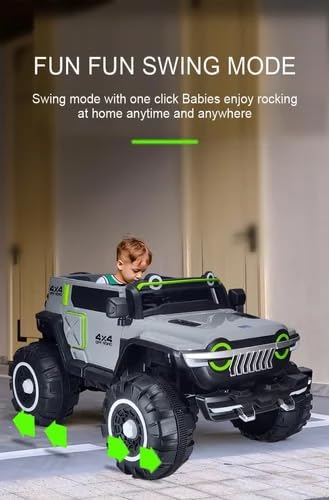 Srecap WN 502 Rechargeable Battery Operated Jeep for Kids,Cars with Light & Music | Ride on Toy Baby Big Battery Car | Electric Jeep for Kids to Drive 2 to 7 Years Boy Girl (Grey) - Image 2