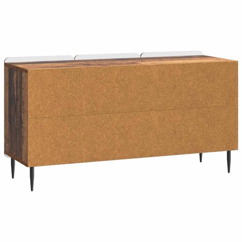Table TV pour salon compact solution gain de place en bois vieilli 99cm