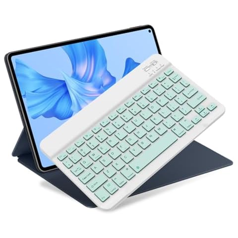 Bluetooth Keyboard for iPad 10th Generation, iPad Pro 13/12/11/10/9/8/7 inch, iPad Air 13/11th Gen, iPad Mini, Samsung Xiaomi Tablets, etc. - Slim Wireless Portable Travel Office Computer Accessories Cover
