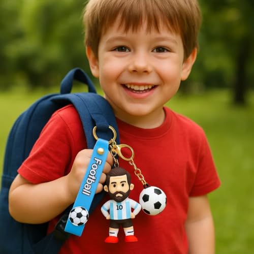 Image of Wanna Party Messiii and Soccer Keychain Set of 2