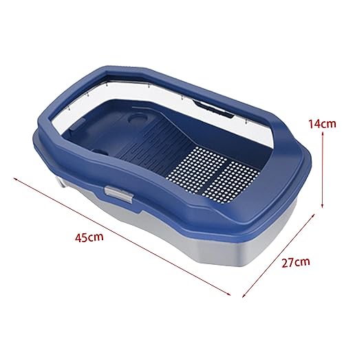 Aquarium pour tortue avec plateforme de repos bleue