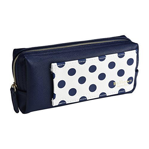 化粧ケース MDS ペンケース ドットネイビー